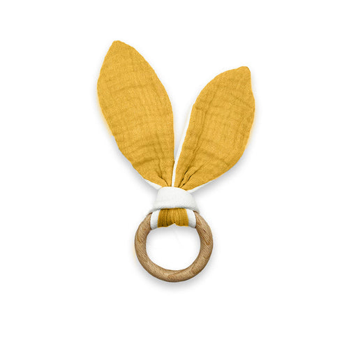 Bebis Bitring – Ekologisk Bomull - Gul