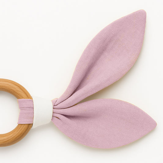 Bebis Bitring – Ekologisk Bomull - Rosa