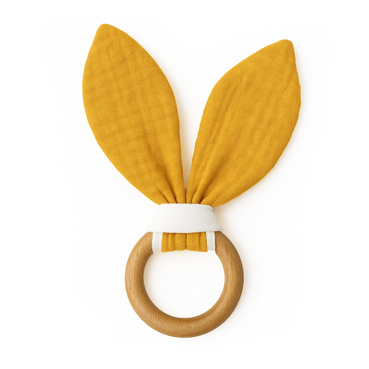 Bebis Bitring – Ekologisk Bomull - Gul